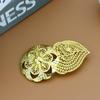 Gold Color Sunflower Women's Brooch Mink Wedding Jewelry Brown Brooch Special Accessories