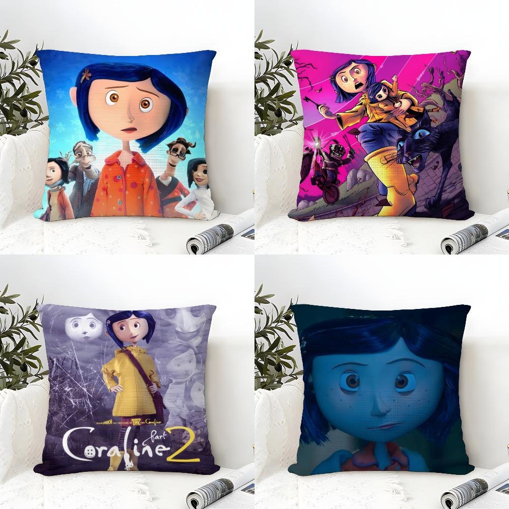 Coraline And The Secret Door Pillow Case Linen Cushion Covers For Decorative Sofa Home Pillows Case Car Chair Pillows Cases
