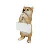 Woovia Begging Shiba Inu with Board 10 X X 21cm Doll Figure Ornament Animal Garden Decoration Dog H23036 8.8