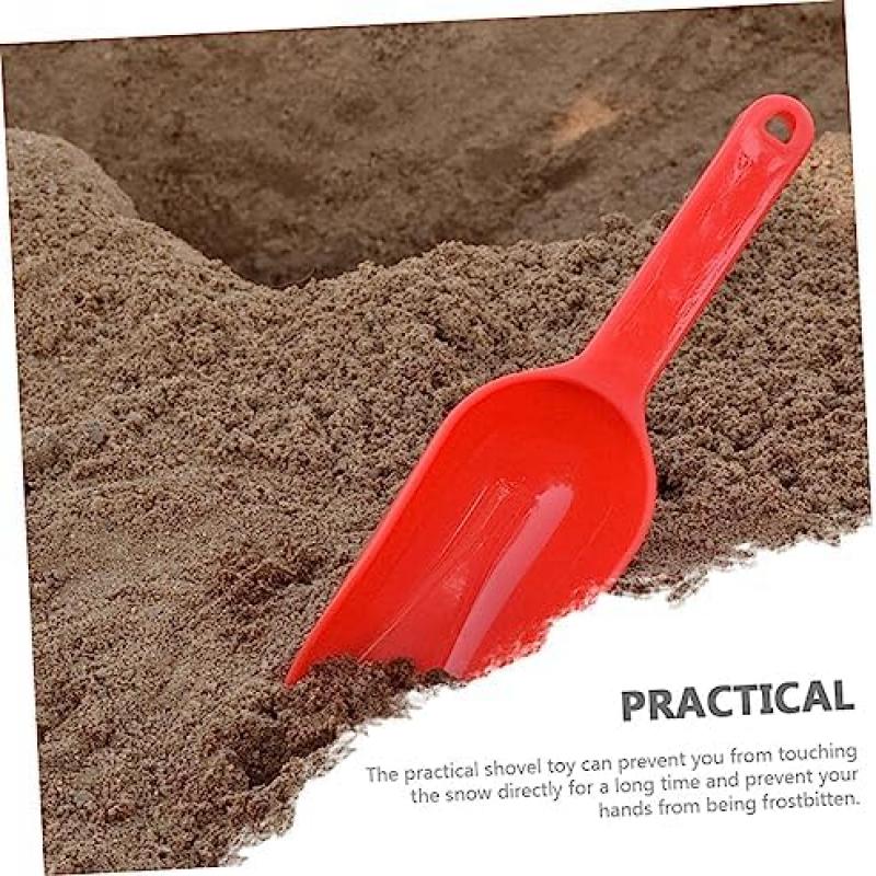 HEALSOPTHY Kids Snow Shovel 4-Pack Plastic Flat Head Shovels for Children Toy Beach Garden Snow Play Tools