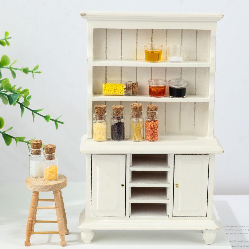 Стеклянный флакон, мини-банка для приправ, аксессуары для кукол, кухонная игрушка, миниатюрная бутылка для специй