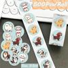 500 шт./рулон Q Pet Dogs Kids Rewards Stickers - DIY Scrapbooks Декор Альбом Запечатывание Этикетки Наклейки