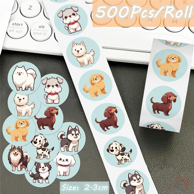 500 шт./рулон Q Pet Dogs Kids Rewards Stickers - DIY Scrapbooks Декор Альбом Запечатывание Этикетки Наклейки