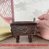Simu Wuding Bronze Ornament Antique Alloy Four-Legged Square Office Company Cauldron Incense Burner Home Decor
