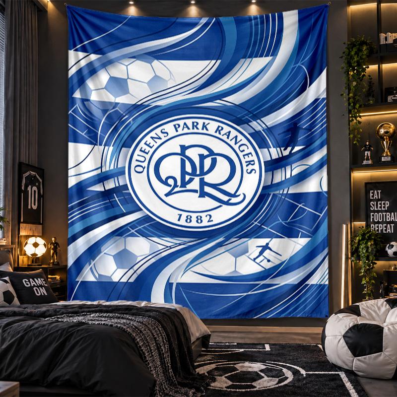Wall Hanging Tapestry Queens Park Rangers Football Print Cloth for Living Room Bedroom Home Decor