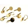10Pcs Stainless Steel French Lever Earrings Hooks 6 8 10 12 mm fit Cabochon Earring Settings Blank Earring Base for DIY Jewelry
