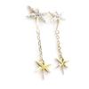 Les Trésors De Lily [E2234] - Gold Plated 'Amour De Libellules' Earrings