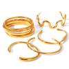 Geometric Classic Bangle Bracelet Stainless Steel Bracelets Open Cuff Bracelet  Men Women