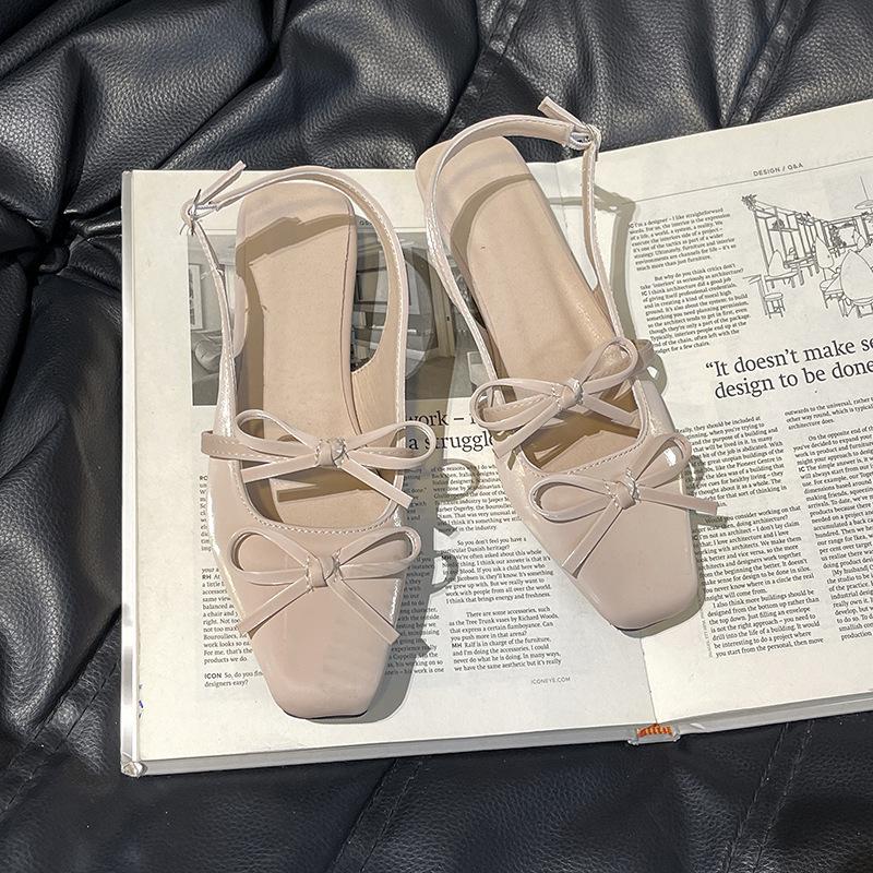 Премиальные женские туфли на высоком каблуке, новая летняя мода, туфли Мэри Джейн с бантом и открытым носком, серебристые, на танкетке, одинарные туфли