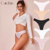 Seamless Ice Silk Panties for Woman Seamless with Lace Underwear Comfort Lingerie Classical Wave Point Panties