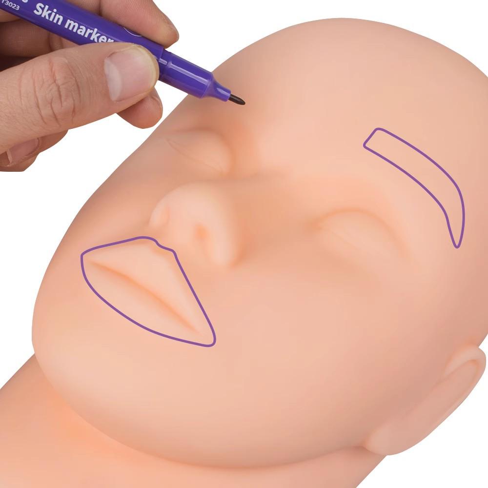 Водонепроницаемый позиционирующий маркер для перманентного макияжа – Карандаш для контура губ, Карандаш для бровей, Инструмент для микрокоррекции и разметки кожи