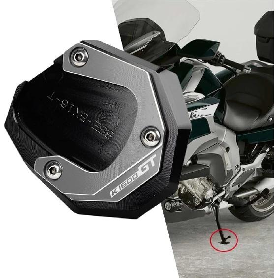 Foot Side Stand Enlarger for B&MW K1600B K1600GT K1600 GTL 2017-2023 Motorcycle Kickstand Extension Foot Side Stand Enlarge Pad(Black-K1600GT)