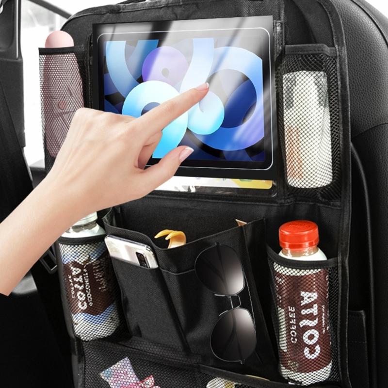 Auto Seat Back Storage Bag Protector Child Anti-Kick Clean Pad for Kids Toddlers