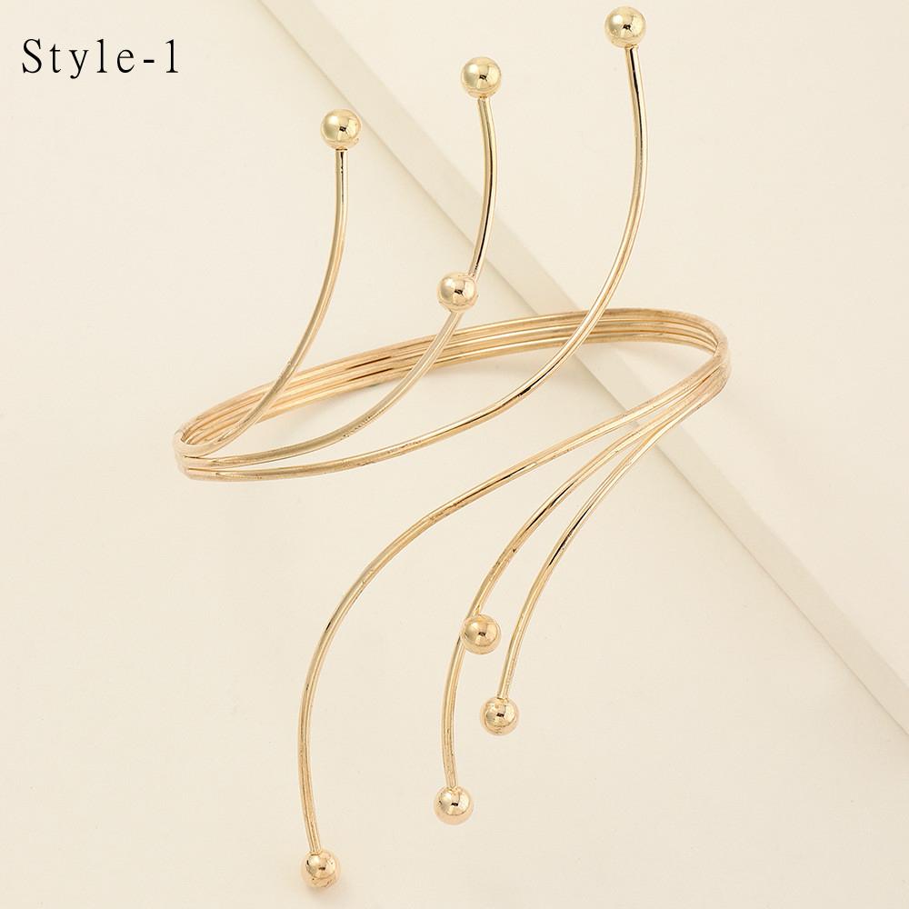 Popular Accessories Hollow Out Geometric Pattern Bracelet Leaf Butterfly Arm Chain