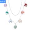 Round Hollow Seven Chakras Pendant Tree Of Life Long Sweater Chain Creative Yoga Necklace