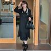 Plus Size Women's Temperament College Style Casual Sweater Dress
