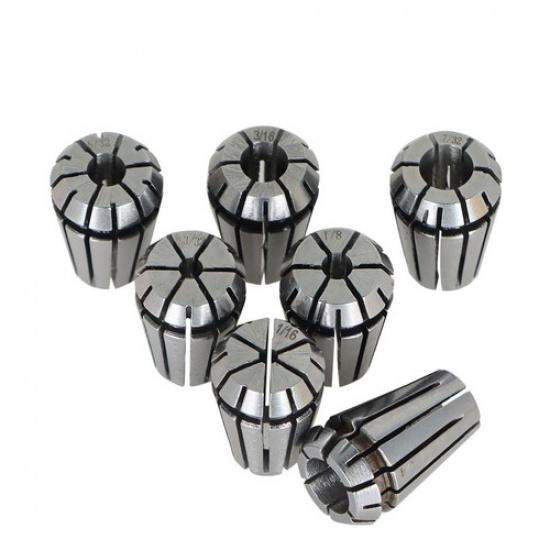 7 Pack 1/16"-1/4" ER11 Clip Spring Collet For CNC Milling Lathe Tool Workholding