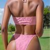 Женский сексуальный раздельный купальник бикини однотонного цвета - Горячо продаваемый купальник для пляжа с эффектом похудения