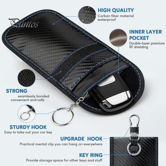 Портативная сумка Фарадея, органайзер для хранения автомобильных ключей, износостойкий противоугонный блокирующий RFID-брелок, защитная сумка