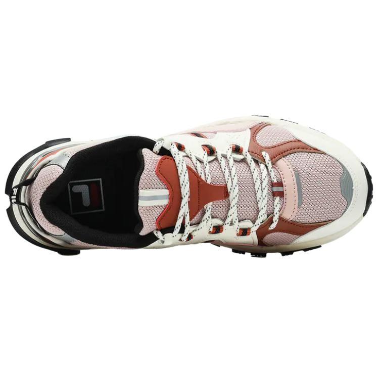 Fila Trek 1S Ткань Синтетическая кожа Мода Ретро Спорт Низкий верх Повседневная обувь для образа жизни Женские кроссовки Белый Розовый F12W242119FRW