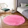 Living Room Round Artificial Fur Carpet Girl Bedroom Dressing Table Decor Rugs White Household Fluffy Bedside Thick Floor Mats