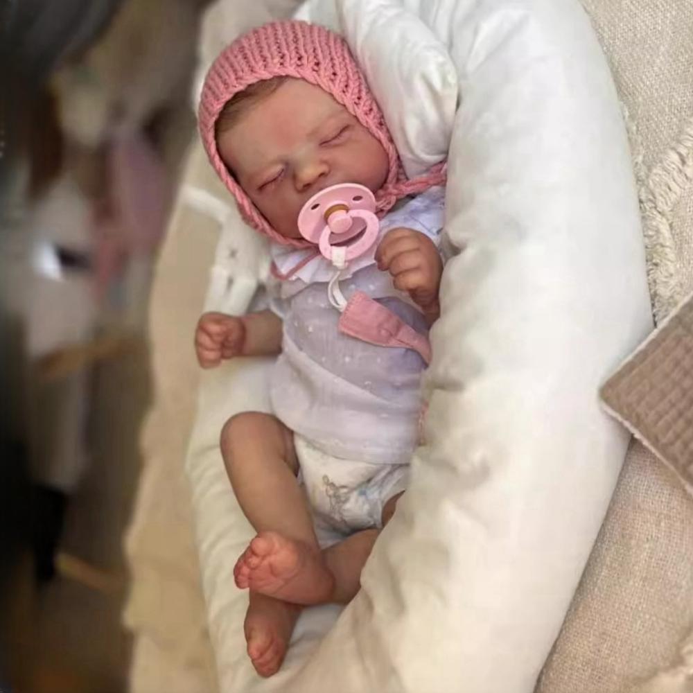 19 Inch Bebe Reborn Toddler Dolls Pascale Full Vinyl or Cloth Body Newborn Doll Adorable Sleeping Doll Baby Toys for Kids Child Holiday Surprise Gift