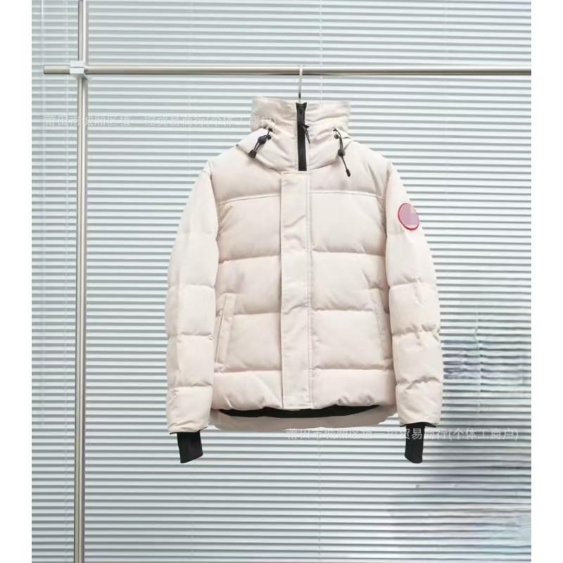 Men Women Winter Hooded Down Jacket Thick Warm Parka With Red/Black Solid Color Loose Fit 300g White Duck