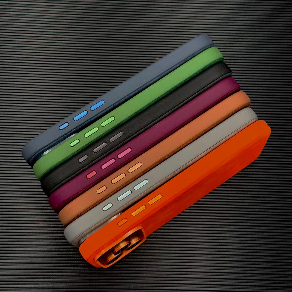 Роскошный матовый кожаный чехол для телефона для 17 Pro Max Funda для 15 14 13 16 18 Pro Max Гладкое как кожа прикосновение Защитная крышка