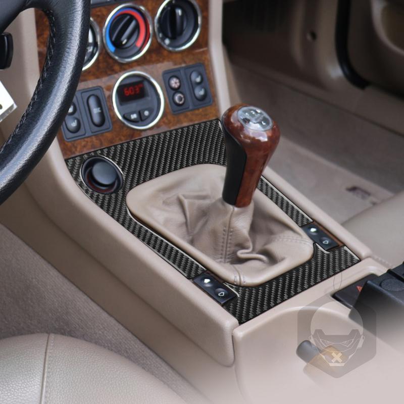Real Carbon Fiber Car Accessories Center Gear Shift Panel Decorative Cover Soft Sticker For BMW Z3 E36 1998 1999 2000 2001 2002