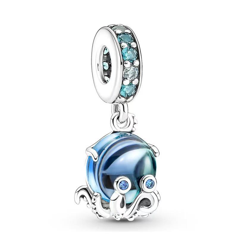 Серебряный Клешня Черепаха Замок Микки Подвеска Бусинки DIY Шарм