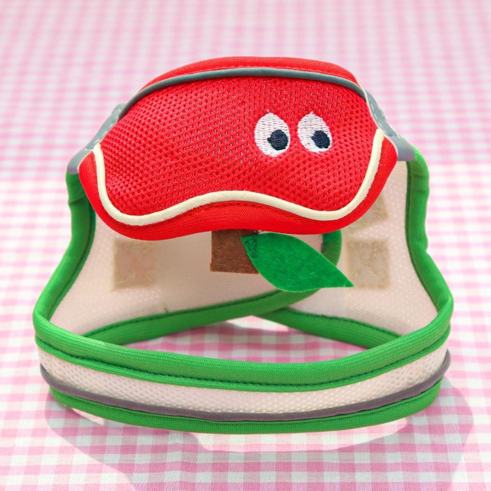 Cartoon Pet Vest Drool TowelBreathable Mesh With 1.2M Traction Rope Pet Harness No-Pull All-Season Dog Tank Top Pet Training