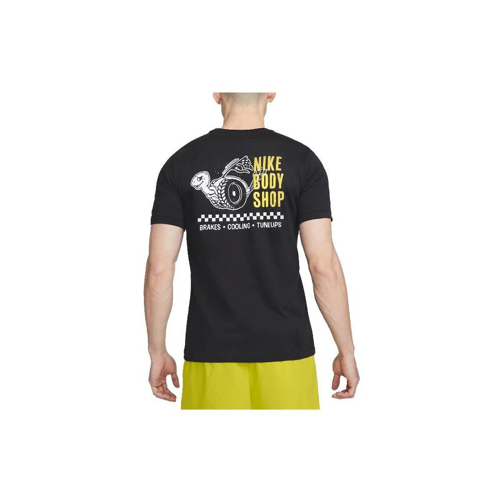 Nike Футболка с круглым вырезом и сплошным узором с логотипом, мужская, черная FD0127-010