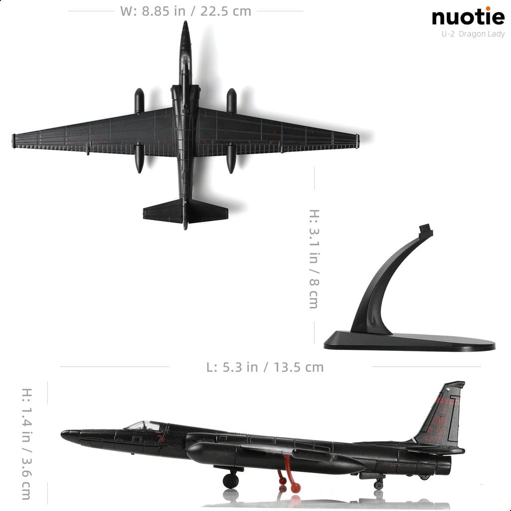 NUOTIE Dragon Lady Металлическая модель самолета в комплекте с подставкой Beer AFB Reconnaissance литая модель самолета из сплава Военный самолет U-2