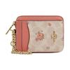 Кошелек женский из кожи с цветочным принтом и металлическим логотипом, держатель для карт, розовый CAU45-IMSAS