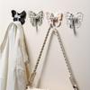 Butterfly Self Adhesive Hooks - No Drill, Easy Install Waterproof for Bathroom, Kitchen (Holds Towels, Robes, Organizers)