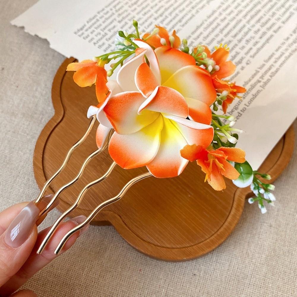 Vintage Water-Sprinkling Festival Hair Clip Fresh Floral Headwear Side Bangs