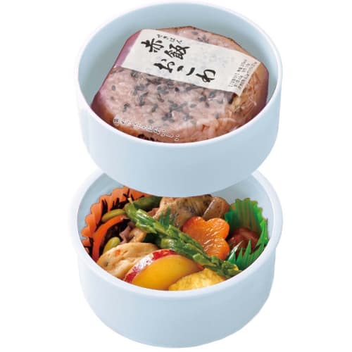 Skater Antibacterial Bento Box Hangyodon Headpiece Sanrio 500ml 2 Tier Round Shape Made in Japan ONWR1AG-A