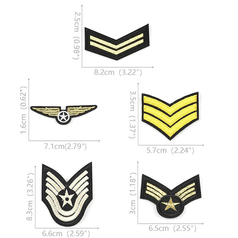 Эмблема летной куртки «Золотые крылья» с липучкой «Мини-орел»