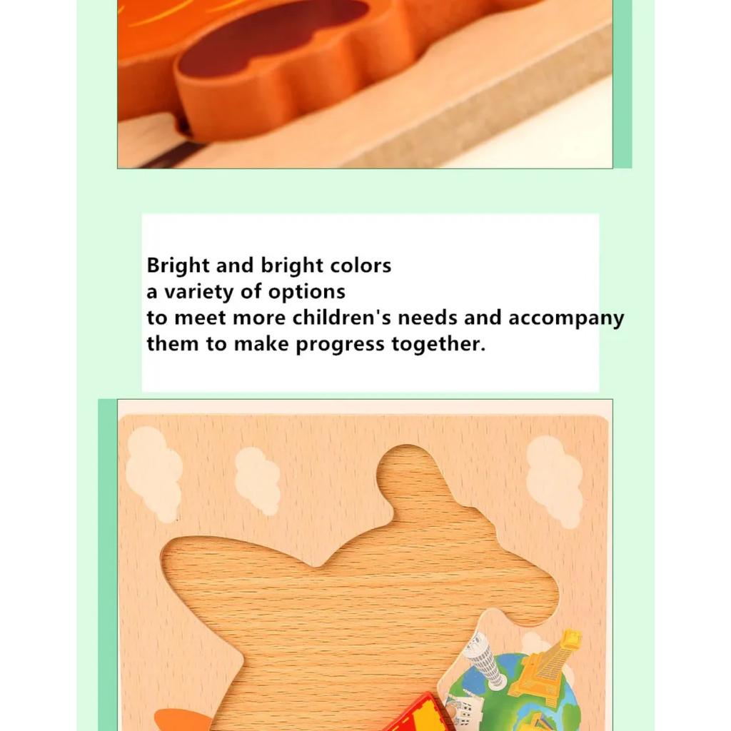 Высококачественные 3D деревянные пазлы, обучающие мультяшные животные, раннее обучение, познание, интеллект, игра-головоломка для детей, игрушки