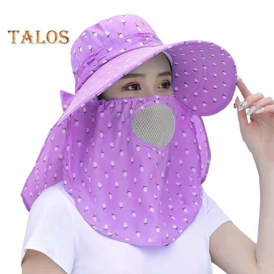 Женская солнцезащитная шляпа, однотонная, с большими полями, для защиты лица, дышащая, блокирующая УФ-излучение, чайная шляпа