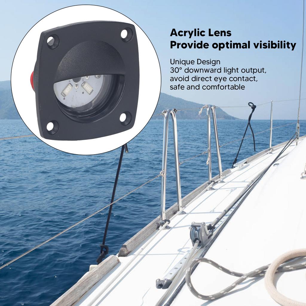 Boat LED Aisle Deck Light Super Bright IP66 Waterproof LED Step Lamp for RV Ship Boat Deck Walkway 10-24V