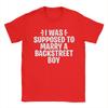 I WAS SUPPOSED TO MARRY A BACKSTREET BOY Unisex T Shirt  Fun Tees Short Sleeve Round Collar T-Shirt 100% Cotton Original Tops