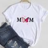 (Азиатский размер)Футболка с надписью Mom Butterfly Trend, милая модная футболка, женская футболка с принтом, женская одежда, повседневная женская футболка с коротким рукавом и графикой
