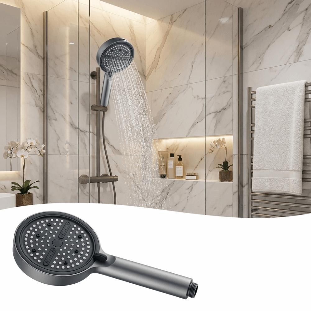 7 Modes Rainfall Shower Head Extra-Wide Large Panel High Pressure Shower Head Bathing Routine