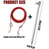 Stainless Steel Dog Tie-Out Stake With 3m Or 5m Dual-End Tether Lead Outdoor Pet Training Secure Restraint