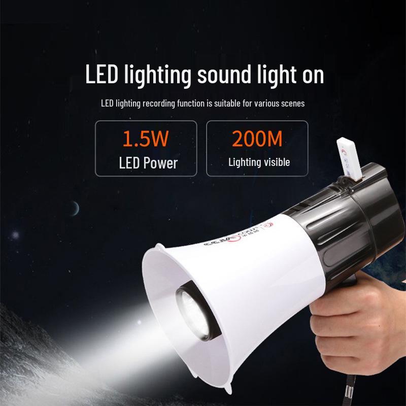 Мегафон Thunder King CR-66 Bluetooth со светодиодной подсветкой, слотом для USB-карты и функцией записи.