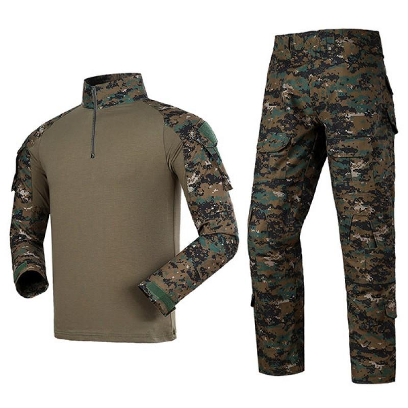 Tactical Camouflage Cycling Jersey Set Outdoor CS Training Breathable Wear-resistant Suit