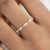 Simple Stylish Female Finger-ring with Marquise Round Cubic Zirconia Exquisite Women Rings Fashion Versatile Jewelry Bulk