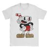 Футболка Cuphead для мужчин 100% хлопок Винтажные футболки С круглым вырезом Футболка с коротким рукавом Одежда 4XL 5XL