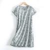 Plus Size Summer Women Nightdress Short Sleeve Cute Cartoon Sleepwear Sweet O Neck Nightgowns Pyjamas Lady's Cotton Sleepdress